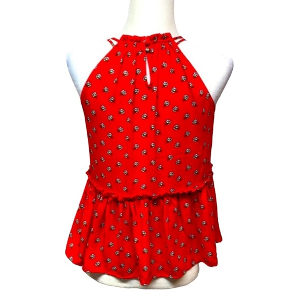 Loft Floral Peplum Hem Halter Blouse - Picture 4 of 5